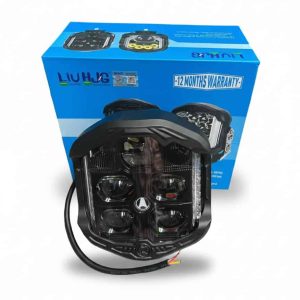 HJG GodsEye 5 Lens LED Headlight 7 Inch 120W White/Red Off-Road